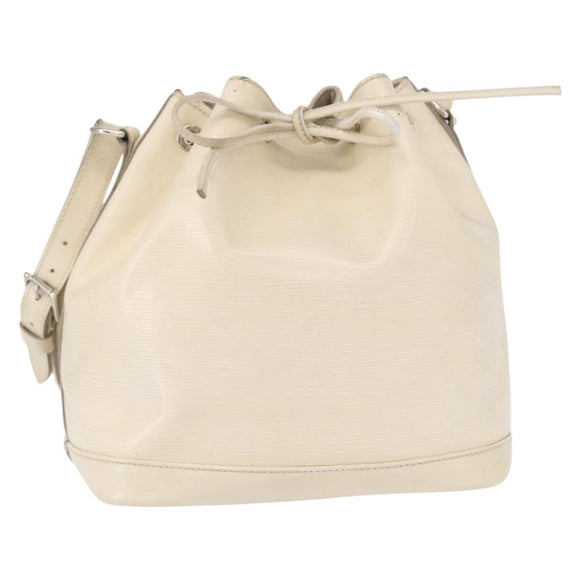 LOUIS VUITTON Epi Petit Noe Umhängetasche Weiß Yvoire M4084J LV Auth 163189