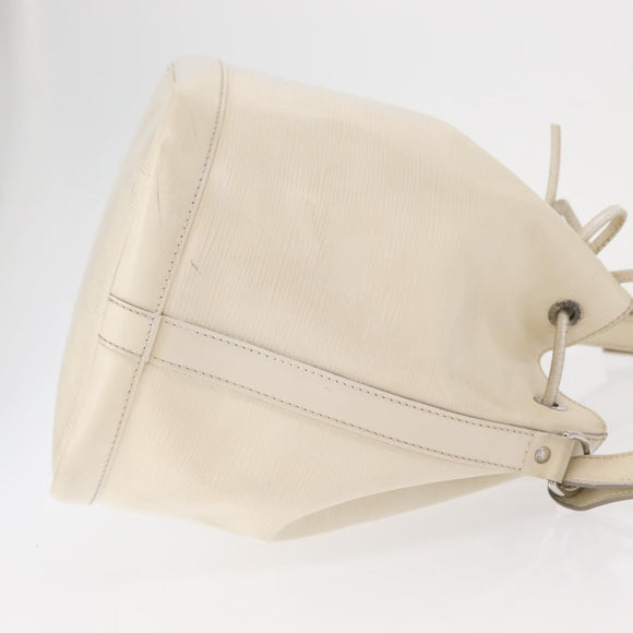 LOUIS VUITTON Epi Petit Noe Umhängetasche Weiß Yvoire M4084J LV Auth 163189