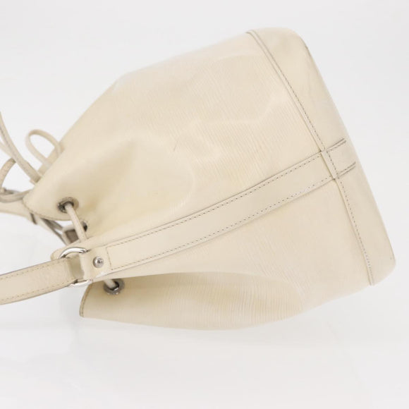 LOUIS VUITTON Epi Petit Noe Umhängetasche Weiß Yvoire M4084J LV Auth 163189