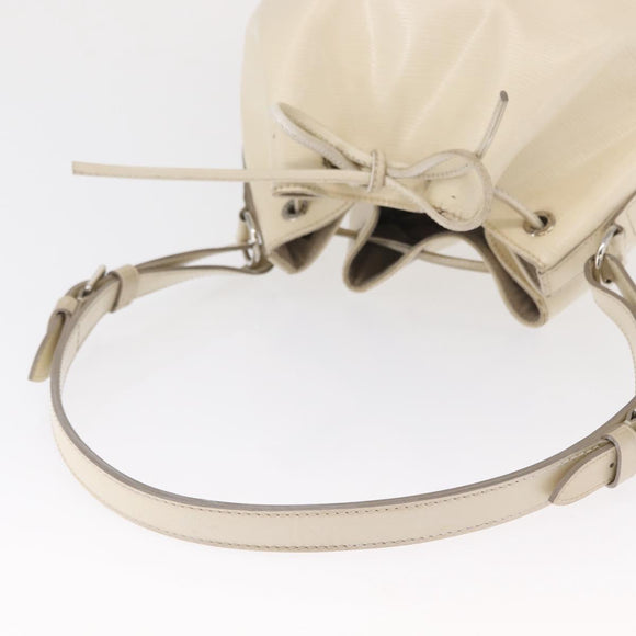 LOUIS VUITTON Epi Petit Noe Umhängetasche Weiß Yvoire M4084J LV Auth 163189