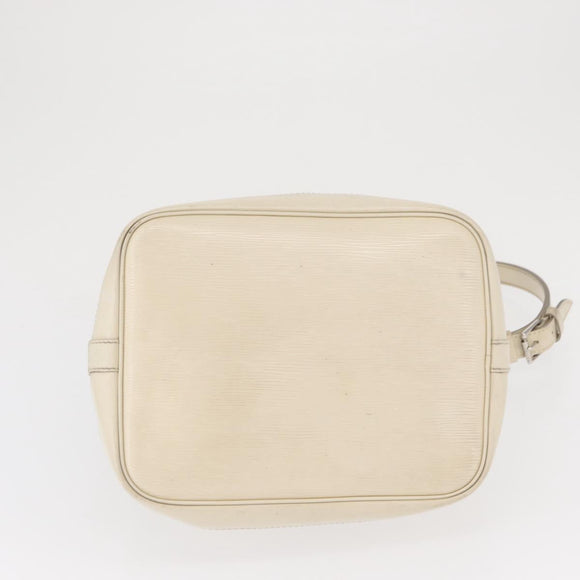 LOUIS VUITTON Epi Petit Noe Umhängetasche Weiß Yvoire M4084J LV Auth 163189