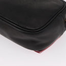 PRADA Shoulder Bag Leather Pink Gold Auth 163191-11