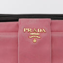 PRADA Shoulder Bag Leather Pink Gold Auth 163191-13