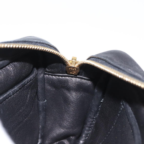 PRADA Shoulder Bag Leather Pink Gold Auth 163191