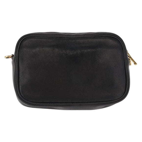 PRADA Shoulder Bag Leather Pink Gold Auth 163191