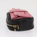 PRADA Shoulder Bag Leather Pink Gold Auth 163191-5