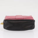 PRADA Shoulder Bag Leather Pink Gold Auth 163191-7
