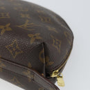 LOUIS VUITTON Monogram Trousse Demi Ronde Cosmetic Pouch M47520 LV Auth 163194-10
