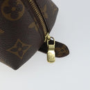 LOUIS VUITTON Monogram Trousse Demi Ronde Cosmetic Pouch M47520 LV Auth 163194-12