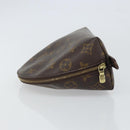 LOUIS VUITTON Monogram Trousse Demi Ronde Cosmetic Pouch M47520 LV Auth 163194-5