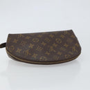 LOUIS VUITTON Monogram Trousse Demi Ronde Cosmetic Pouch M47520 LV Auth 163194-6