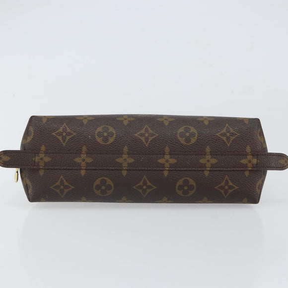LOUIS VUITTON Monogram Trousse Demi Ronde Cosmetic Pouch M47520 LV Auth 163194