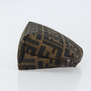 FENDI Zucca Canvas Pouch Black Brown Auth 163196-3