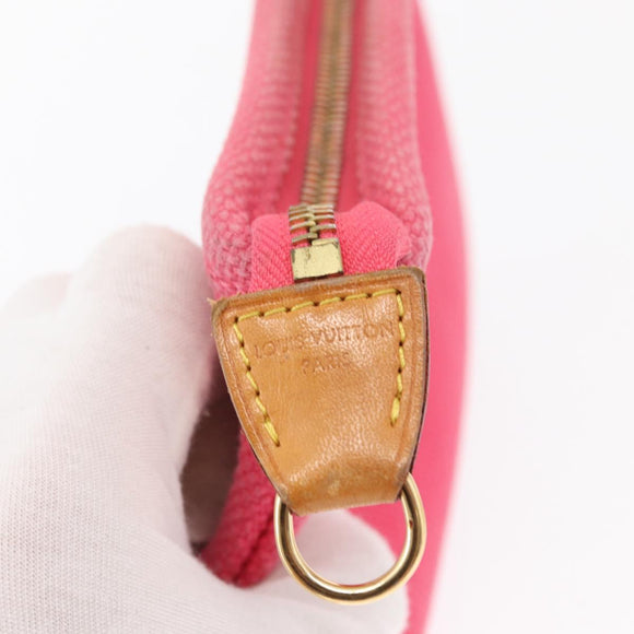 LOUIS VUITTON Antigua Pochette Plat GM Clutch Bag Pink M40065 LV Auth 163197