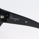 CHANEL COCO Mark Sunglasses plastic Black CC Auth 163203-11