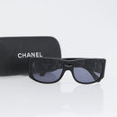 CHANEL COCO Mark Sunglasses plastic Black CC Auth 163203-12