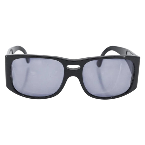 CHANEL COCO Mark Sunglasses plastic Black CC Auth 163203