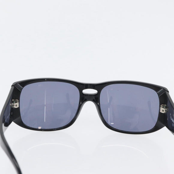 CHANEL COCO Mark Sunglasses plastic Black CC Auth 163203