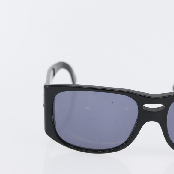 CHANEL COCO Mark Sunglasses plastic Black CC Auth 163203