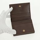 GUCCI GG Supreme Bengal Compact Wallet PVC Beige Gold 452362 Auth 163205M-9