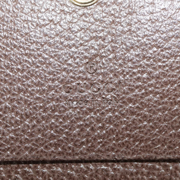 GUCCI GG Supreme Bengal Compact Wallet PVC Beige Gold 452362 Auth 163205M