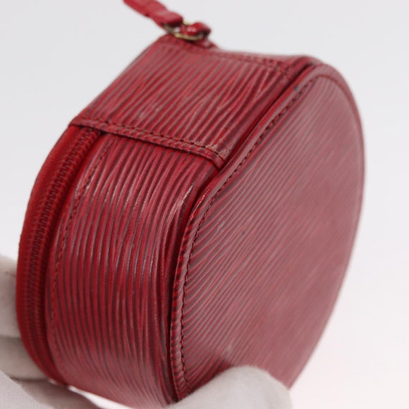 LOUIS VUITTON Epi Ecrin Bijoux 10 Jewelry Box Red M48217 LV Auth 163207