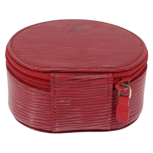 LOUIS VUITTON Epi Ecrin Bijoux 10 Jewelry Box Red M48217 LV Auth 163207