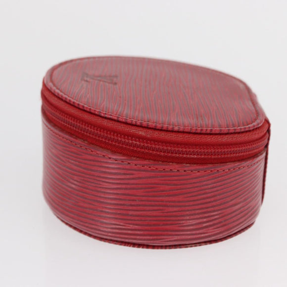 LOUIS VUITTON Epi Ecrin Bijoux 10 Jewelry Box Red M48217 LV Auth 163207