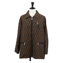 FENDI Zucca Canvas Reversible Coat Brown Black Auth 163216SAM-1