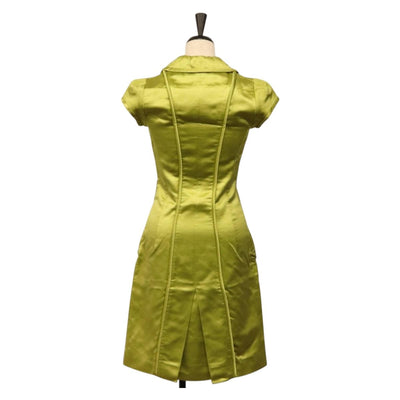 LOUIS VUITTON One Piece Silk Green LV Auth 163217M - 0