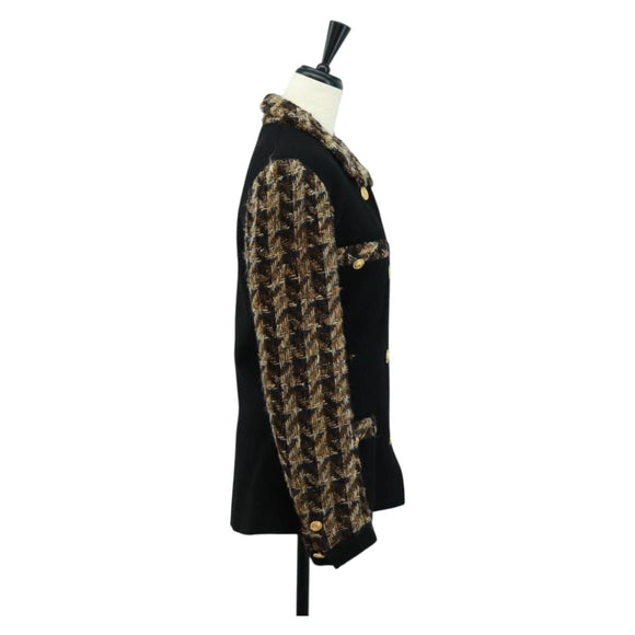 CHANEL Jacke Tweed Schwarz CC Auth 163218SAM