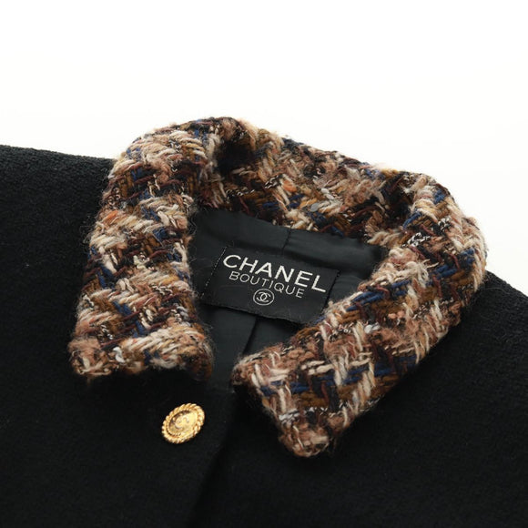 CHANEL Jacke Tweed Schwarz CC Auth 163218SAM
