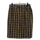 CHANEL Skirt Tweed Black CC Auth 163220-2