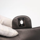 CHANEL Chain Mini Matelasse 16 Shoulder Bag Lamb Skin Gray Silver CC Auth163230V-16