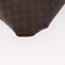 CELINE Macadam Canvas Tote Bag PVC Leather Brown Gold Auth 163231-11
