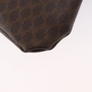 CELINE Macadam Canvas Tote Bag PVC Leather Brown Gold Auth 163231-13