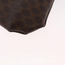 CELINE Macadam Canvas Tote Bag PVC Leather Brown Gold Auth 163231-14