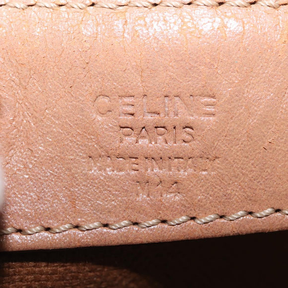 CELINE Macadam Canvas Tote Bag PVC Leather Brown Gold Auth 163231