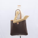 CELINE Macadam Canvas Tote Bag PVC Leather Brown Gold Auth 163231-20