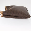 CELINE Macadam Canvas Tote Bag PVC Leather Brown Gold Auth 163231-5