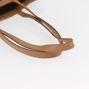 CELINE Macadam Canvas Tote Bag PVC Leather Brown Gold Auth 163231-8