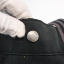 HERMES Fourre Tout GM Hand Bag Canvas Black Silver Auth 163232-14