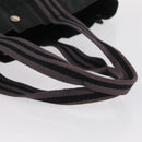 HERMES Fourre Tout GM Hand Bag Canvas Black Silver Auth 163232-7