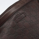 GUCCI GG Canvas Guccissima Shoulder Bag Brown Silver 148476 Auth 163233-16