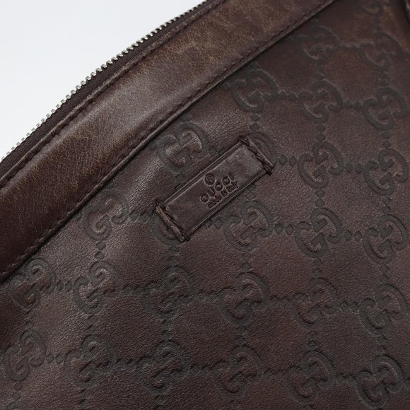 GUCCI GG Canvas Guccissima Shoulder Bag Brown Silver 148476 Auth 163233