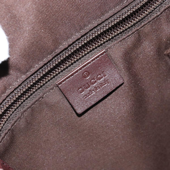 GUCCI GG Canvas Guccissima Shoulder Bag Brown Silver 148476 Auth 163233