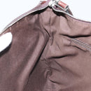 GUCCI GG Canvas Guccissima Shoulder Bag Brown Silver 148476 Auth 163233-20