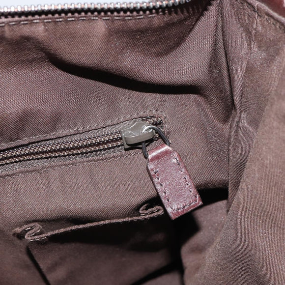 GUCCI GG Canvas Guccissima Shoulder Bag Brown Silver 148476 Auth 163233