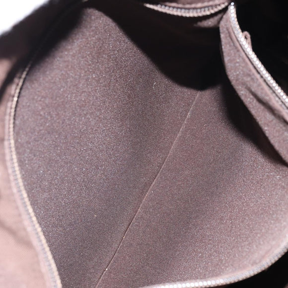 GUCCI GG Canvas Guccissima Shoulder Bag Brown Silver 148476 Auth 163233