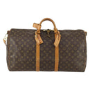 LOUIS VUITTON Monogram Keepall Bandouliere 55 Boston Bag M41414 LV Auth 163242-2